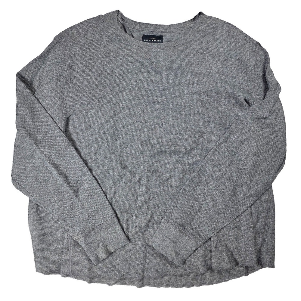 Lucky Brand Classic Heather Gray Sweater Men's Size 2XL